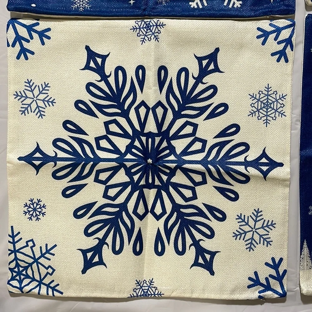 COPY - 4pcs Christmas Throw Pillows, inserts NOT included- 17.7x17.7 Inch B5